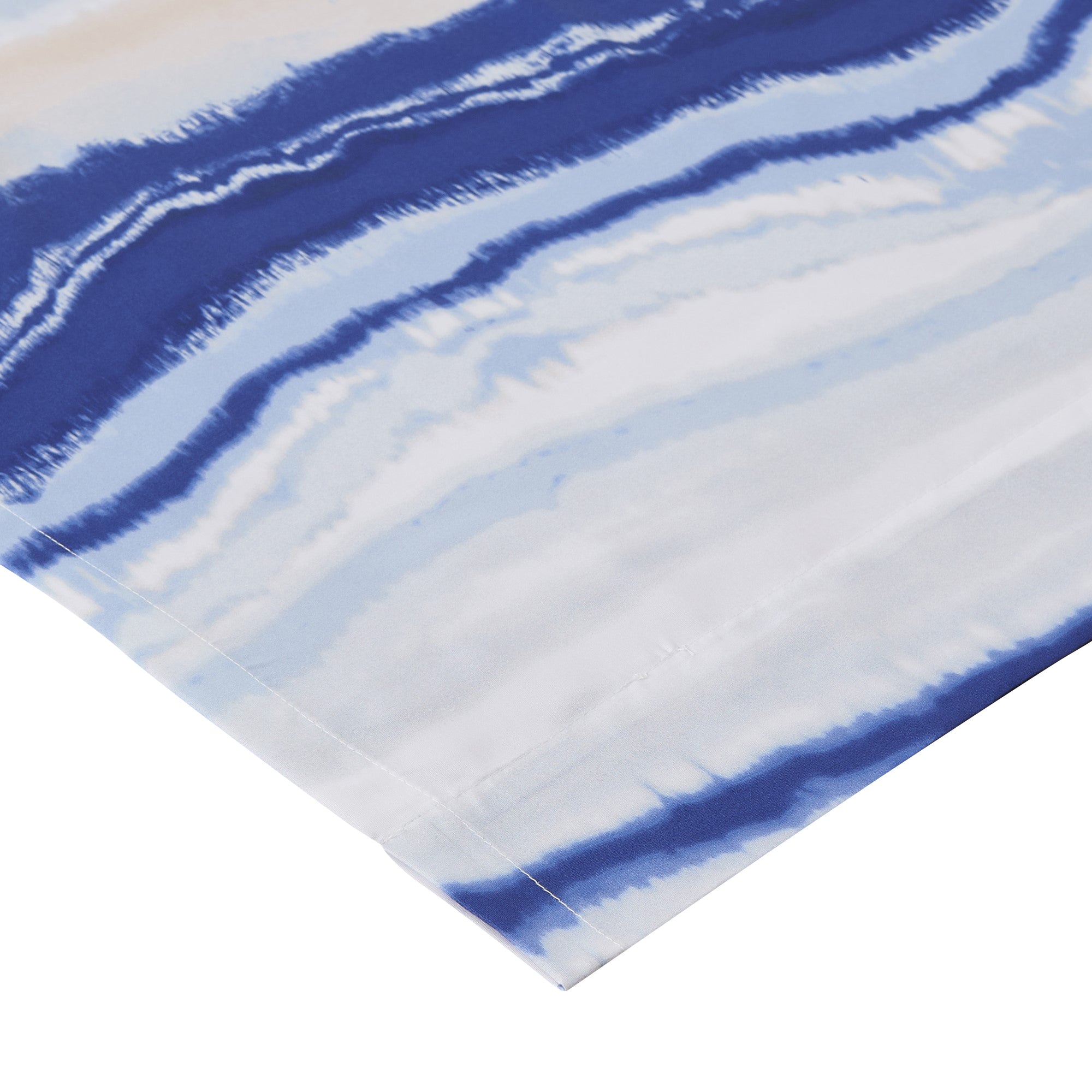 84 Inch Window Curtains Polyester Blue Wave Print Design-zoom-3