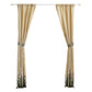 84 Inch Window Curtains Beige Microfiber Fabric Wildflower Print Design