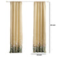 84 Inch Window Curtains Beige Microfiber Fabric Wildflower Print Design