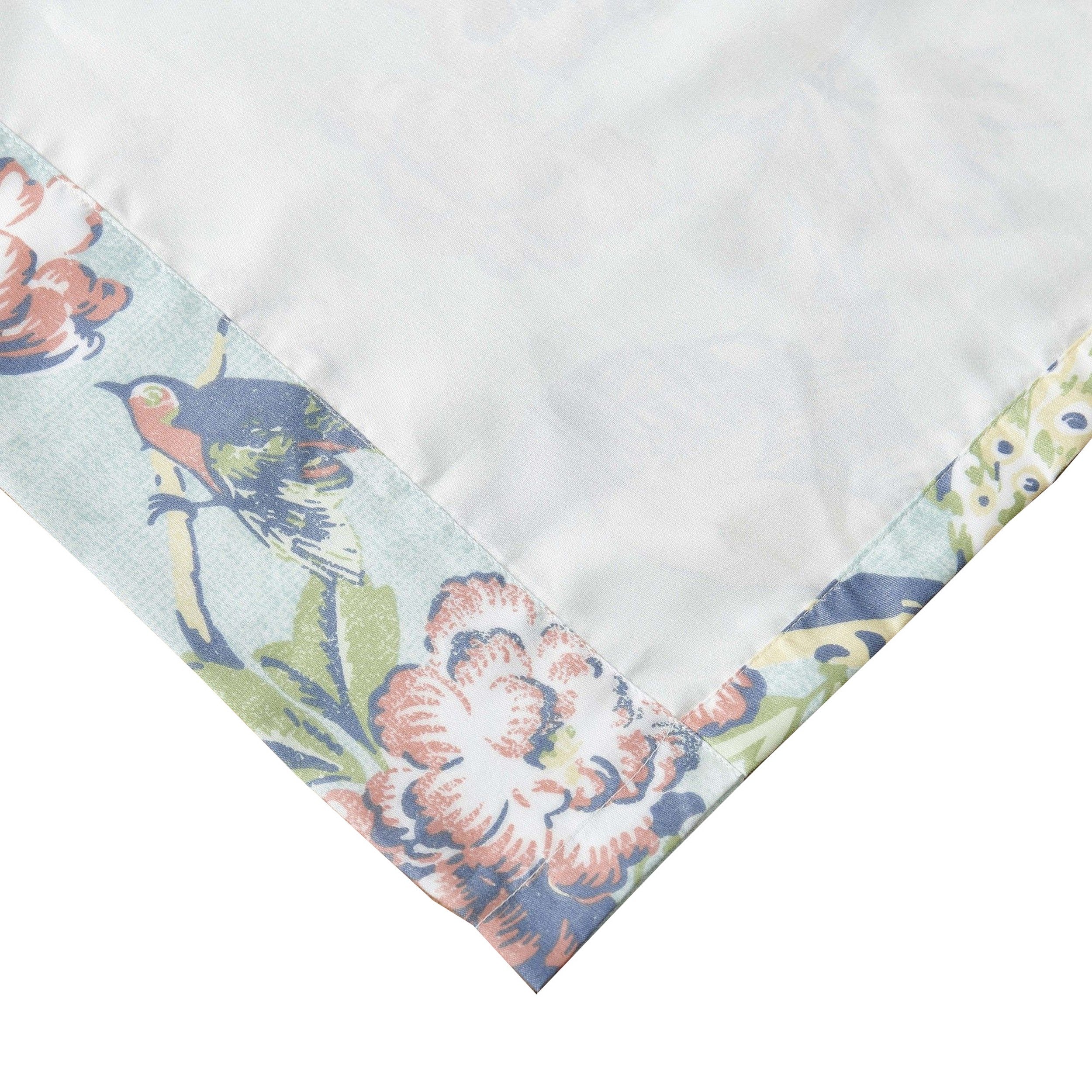 Eden 84 Inch Window Curtains Butterflies And Songbirds Green Microfiber-zoom-5
