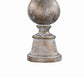 28 Inch Table Lamp Polyresin Turned Pedestal Stand Antique Gold Color