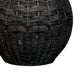 Lee 23 Inch Table Lamp Rattan Woven Inverted Tapered Shade White Black
