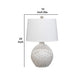 Lee 23 Inch Table Lamp Rattan Woven Inverted Tapered White Shade White