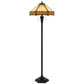 Eli 60 Inch Floor Lamp Hexagonal Tiffany Style Shade Dual Light Bronze