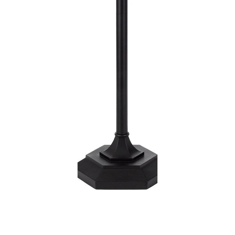 Eli 60 Inch Floor Lamp Hexagonal Tiffany Style Shade Dual Light Bronze-zoom-