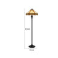 Eli 60 Inch Floor Lamp Hexagonal Tiffany Style Shade Dual Light Bronze