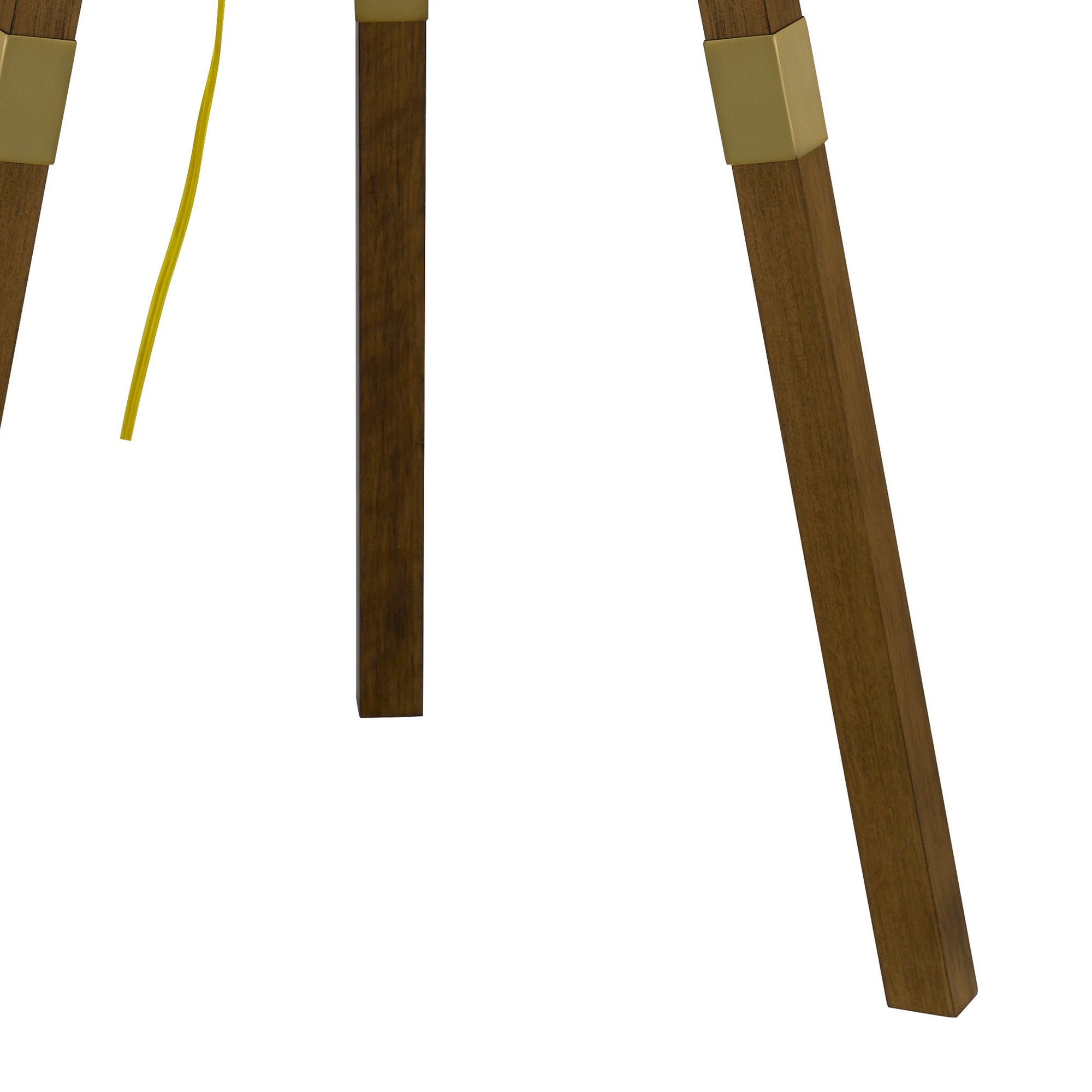 55 Inch Wood Tripod Floor Lamp Half Domed Metal Shade Antique Brass-zoom-4