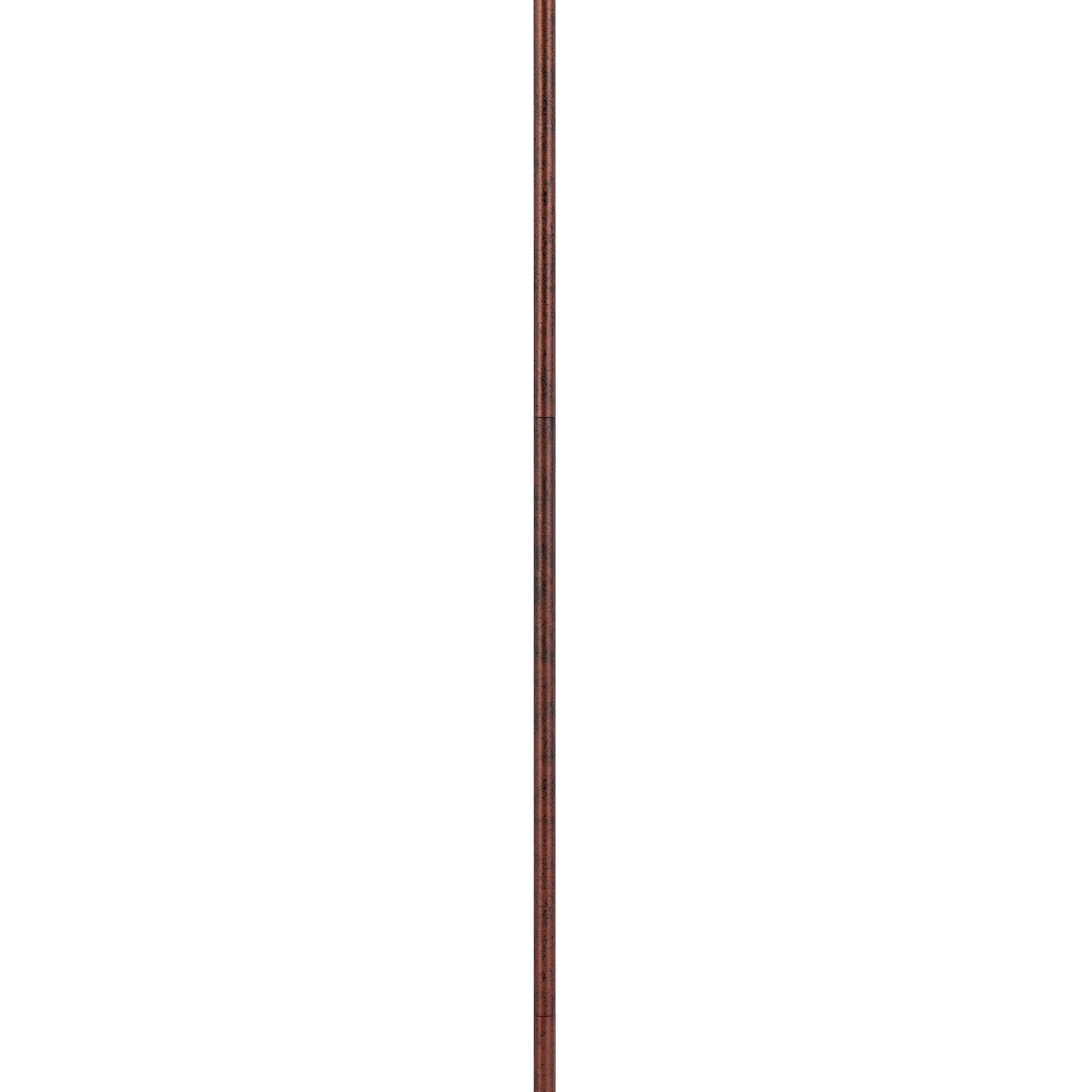 Cyan 65 Inch Modern Adjustable Arc Floor Lamp Amber Mica Shade Rust Metal-zoom-3
