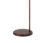 Cyan 65 Inch Modern Adjustable Arc Floor Lamp Amber Mica Shade Rust Metal