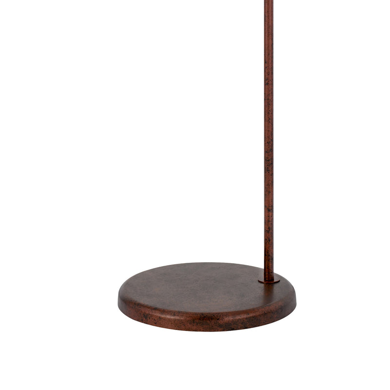Cyan 65 Inch Modern Adjustable Arc Floor Lamp Amber Mica Shade Rust Metal-zoom-