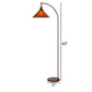 Cyan 65 Inch Modern Adjustable Arc Floor Lamp Amber Mica Shade Rust Metal