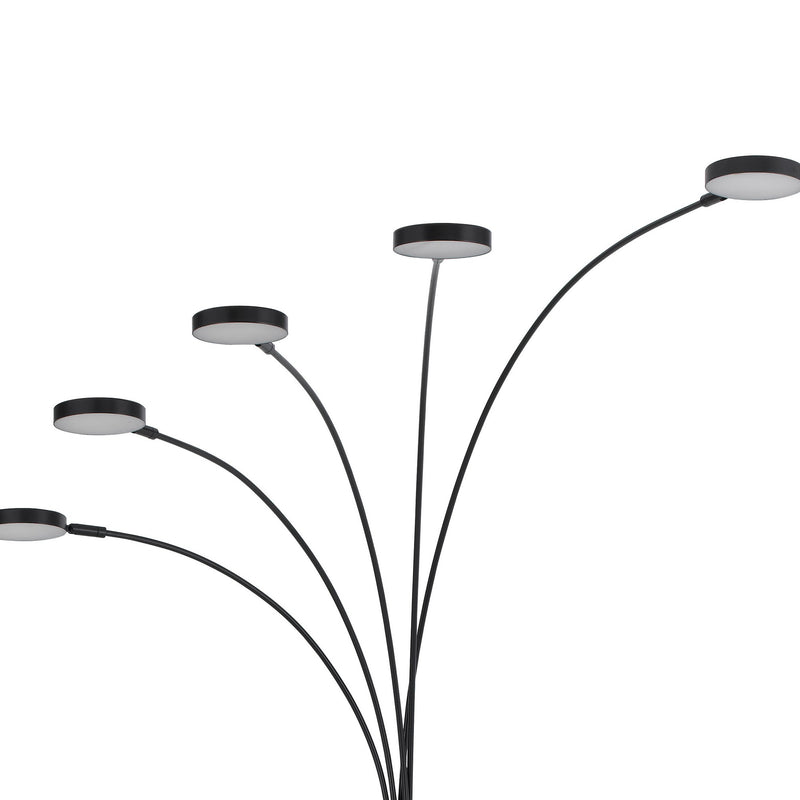 Chuck 82 Inch Modern Arc Floor Lamp 5 Puck Lights Dark Bronze Finish-zoom-