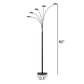 Chuck 82 Inch Modern Arc Floor Lamp 5 Puck Lights Dark Bronze Finish