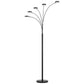 Chuck 82 Inch Modern Arc Floor Lamp 5 Puck Lights Dark Bronze Finish