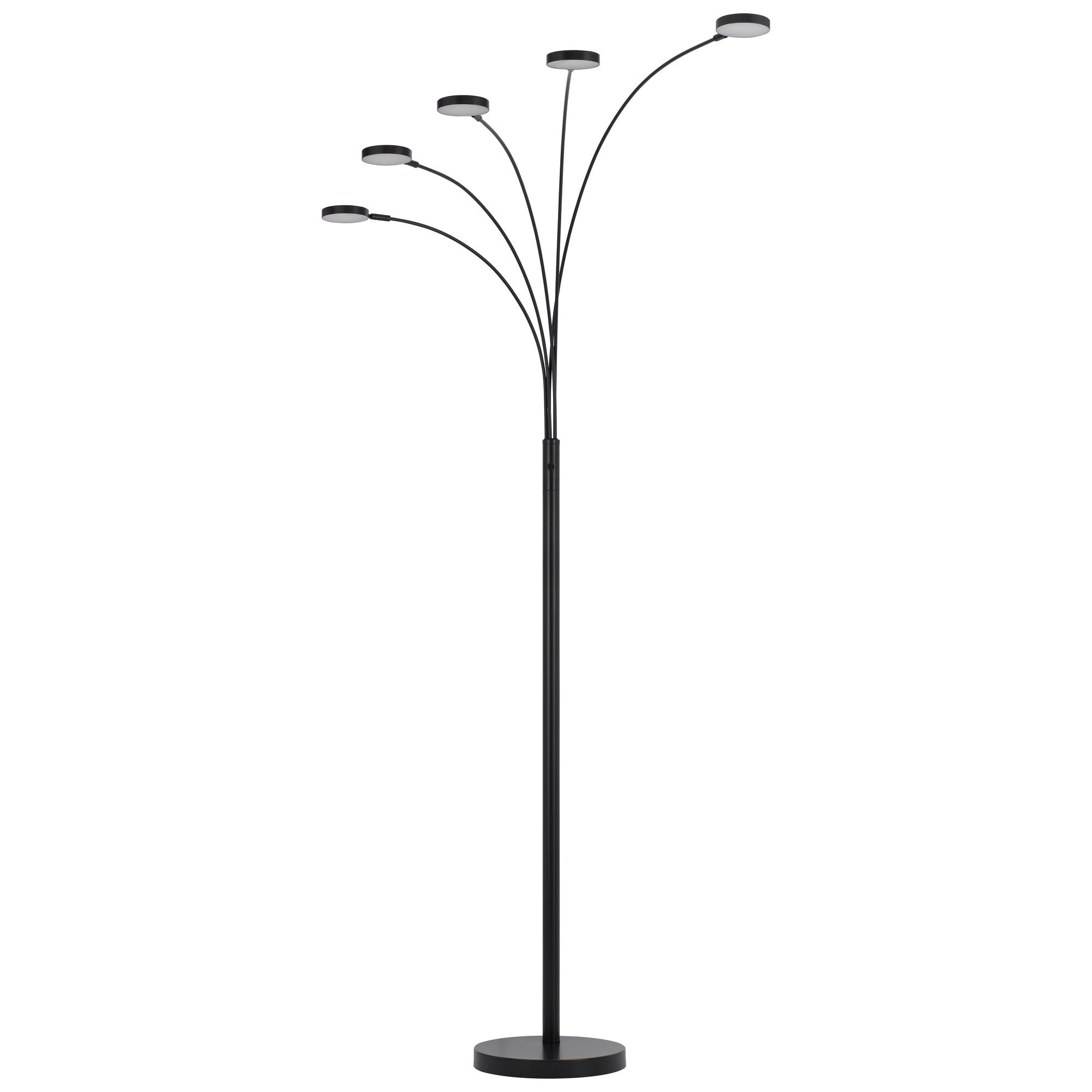 Chuck 82 Inch Modern Arc Floor Lamp 5 Puck Lights Dark Bronze Finish-zoom-1