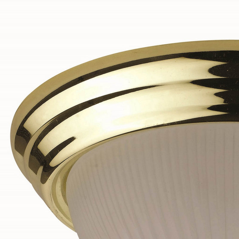 Hoy 13 Inch Ceiling Lamp Glass Dome Shade with Finial Polished Brass Trim-zoom-