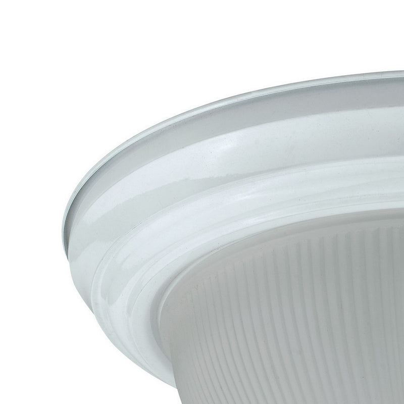 Hoy 11 Inch Ceiling Lamp Glass Dome Shade with Finial Polished White Trim-zoom-