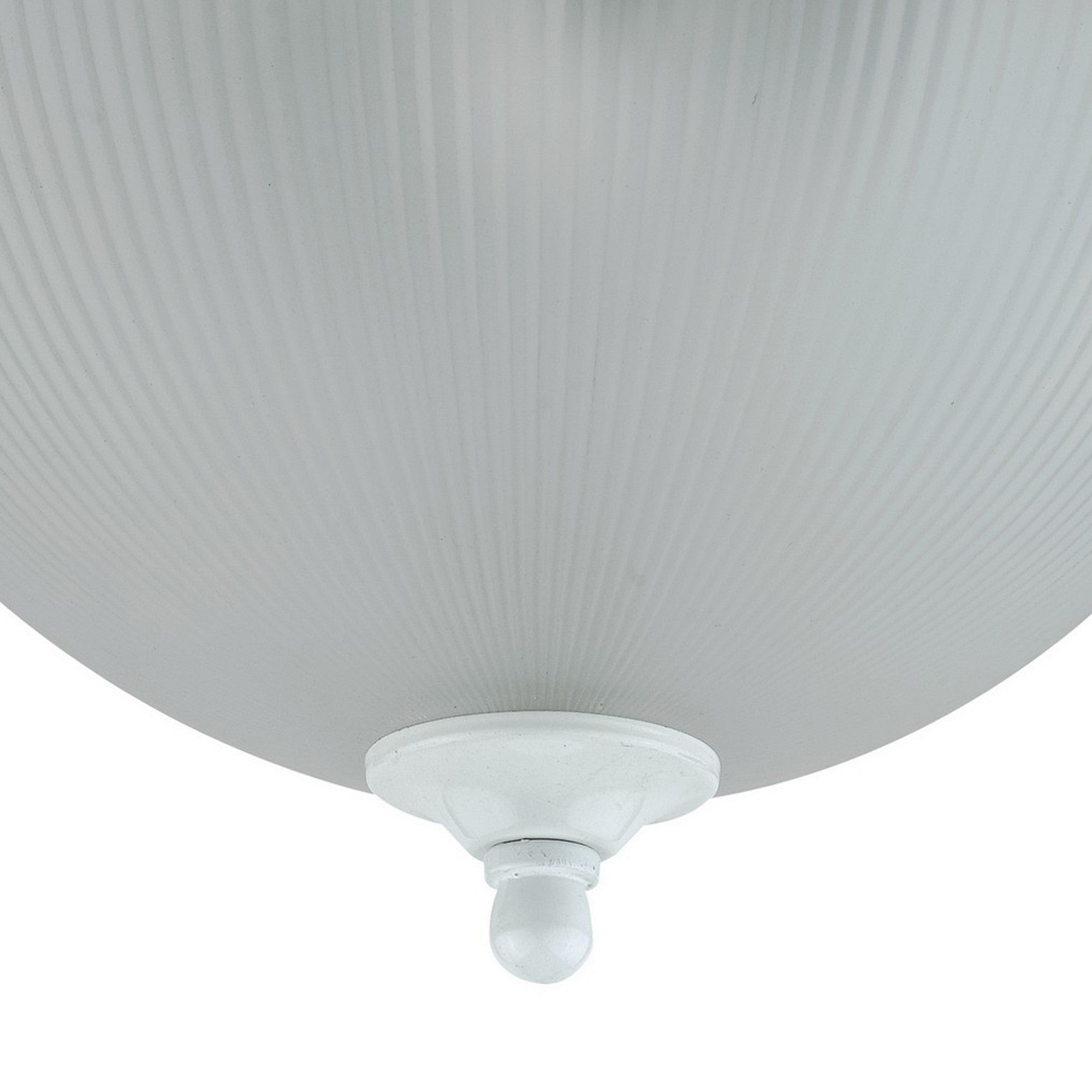 Hoy 11 Inch Ceiling Lamp Glass Dome Shade with Finial Polished White Trim-zoom-3