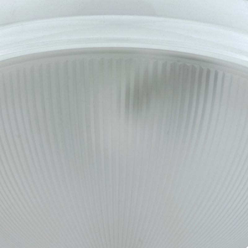 Hoy 11 Inch Ceiling Lamp Glass Dome Shade with Finial Polished White Trim-zoom-