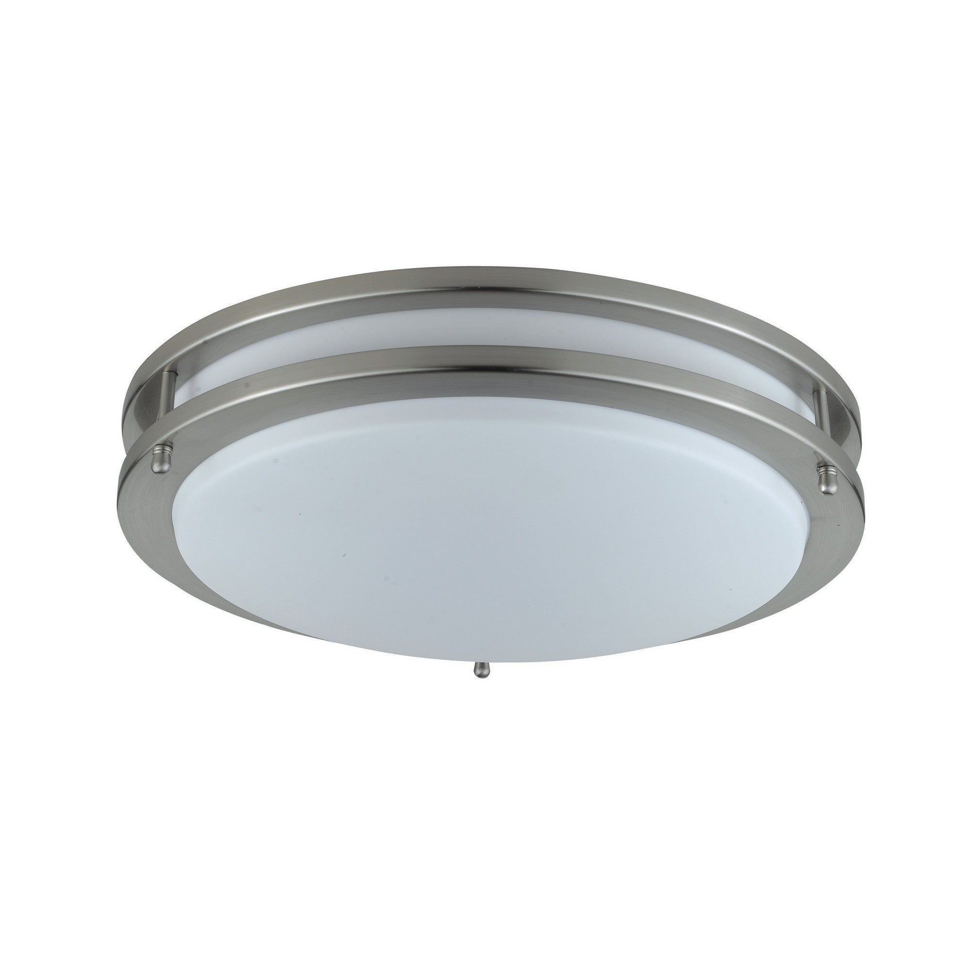 14 Inch Modern Ceiling Lamp with Frosted Acrylic Plate Steel Trim White-zoom-1