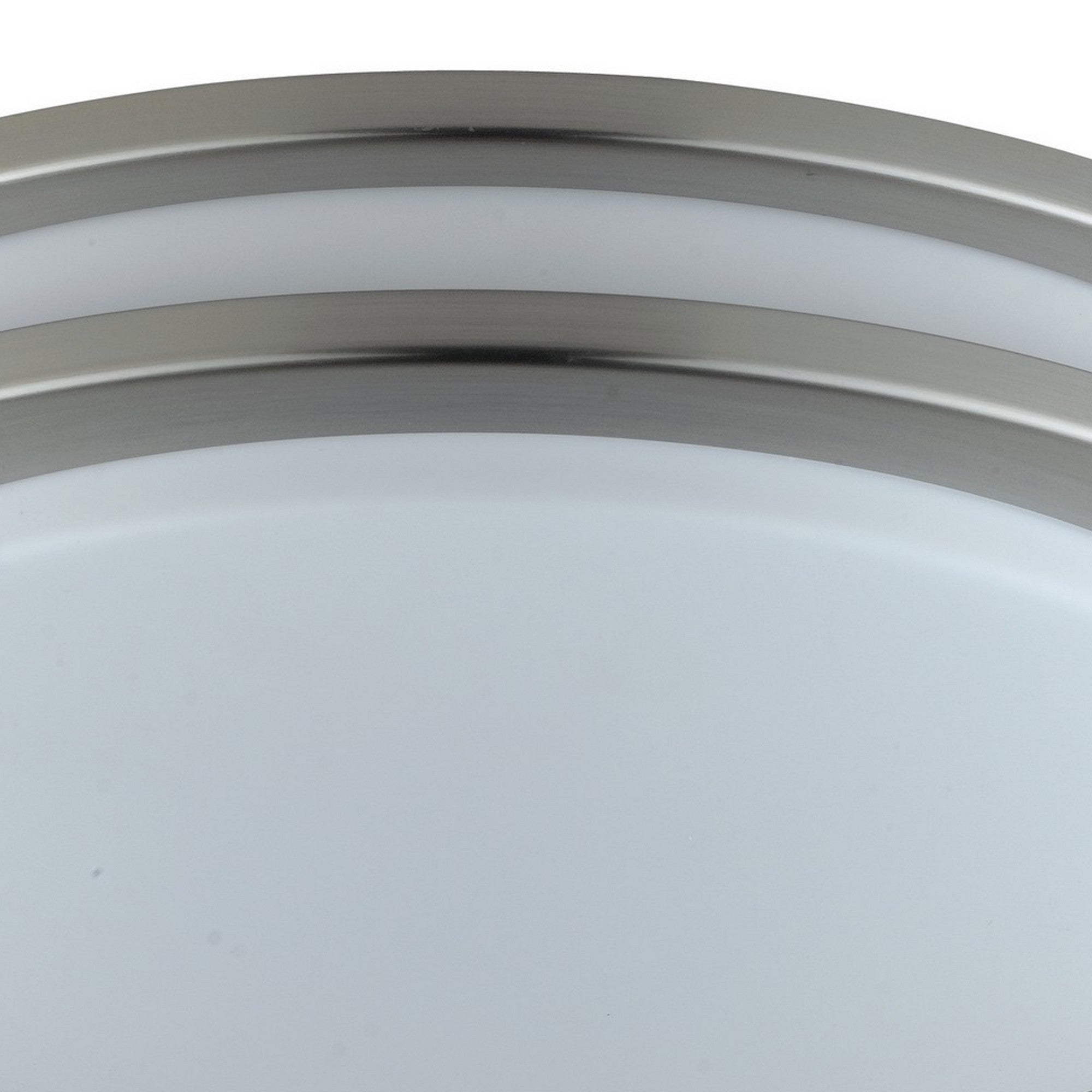 14 Inch Modern Ceiling Lamp with Frosted Acrylic Plate Steel Trim White-zoom-4
