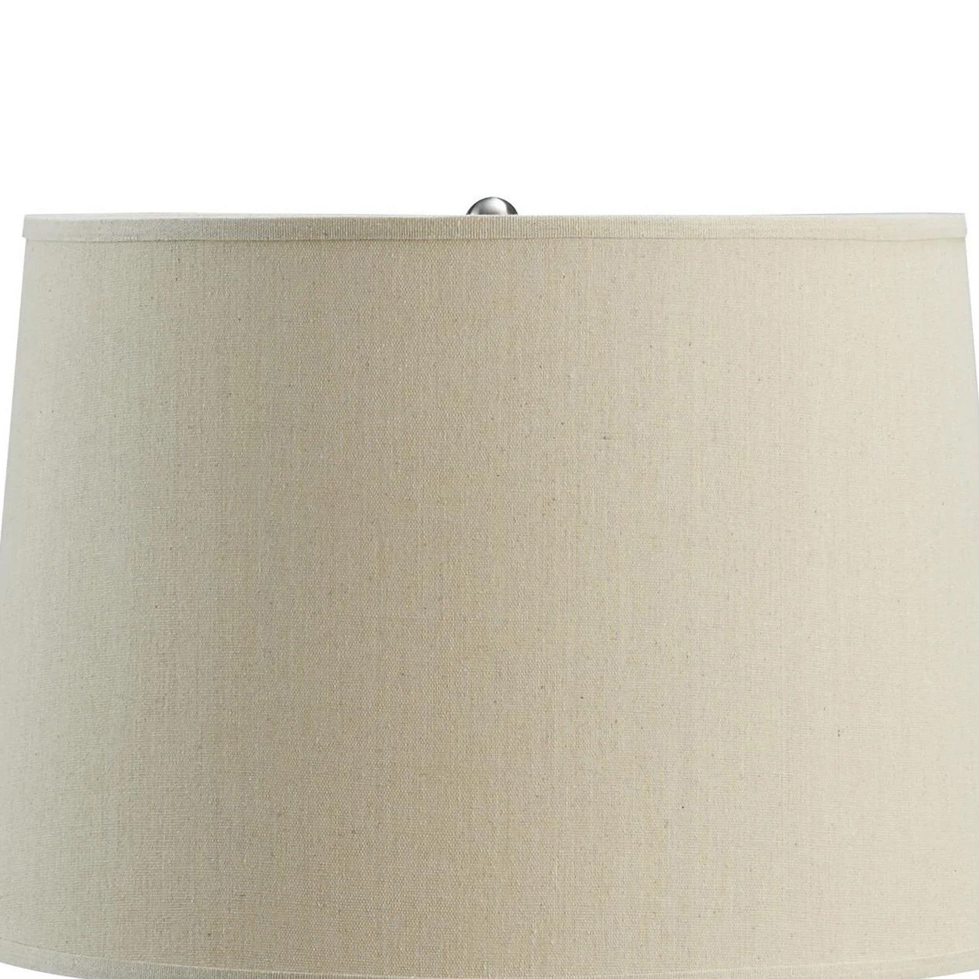 26 Inch Cottage Table Lamp Metal And Rattan Base White Fabric Drum Shade-zoom-2