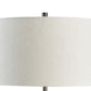 Nila 35 Inch Table Lamp Pewter Gray Metal Base 3 Way Switch Drum Shade