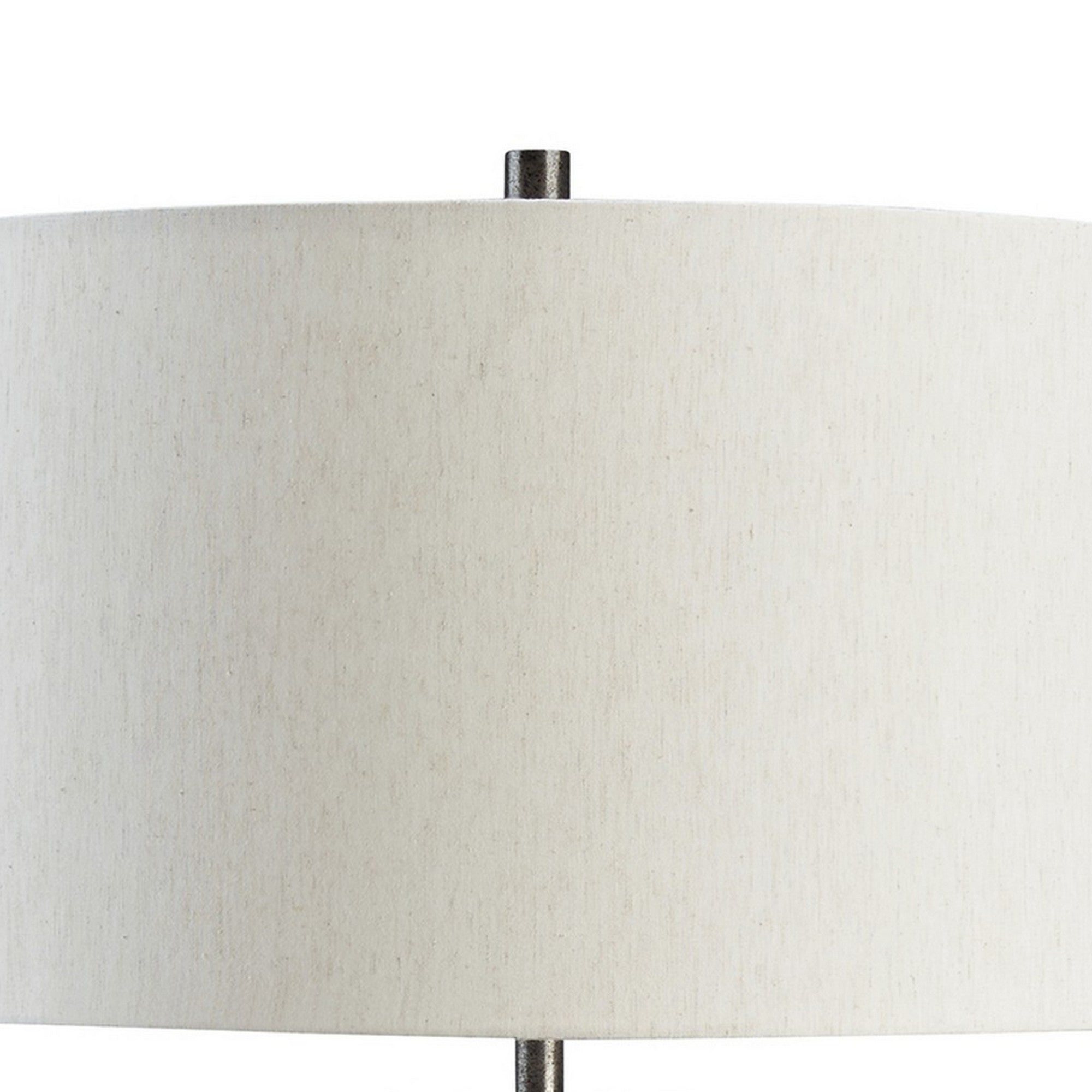 Nila 35 Inch Table Lamp Pewter Gray Metal Base 3 Way Switch Drum Shade-zoom-2