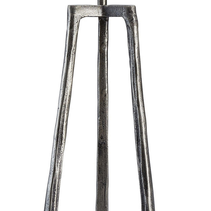 Nila 35 Inch Table Lamp Pewter Gray Metal Base 3 Way Switch Drum Shade-zoom-