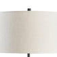 Nila 35 Inch Table Lamp Antique Black Metal 3 Way Switch Drum Shade