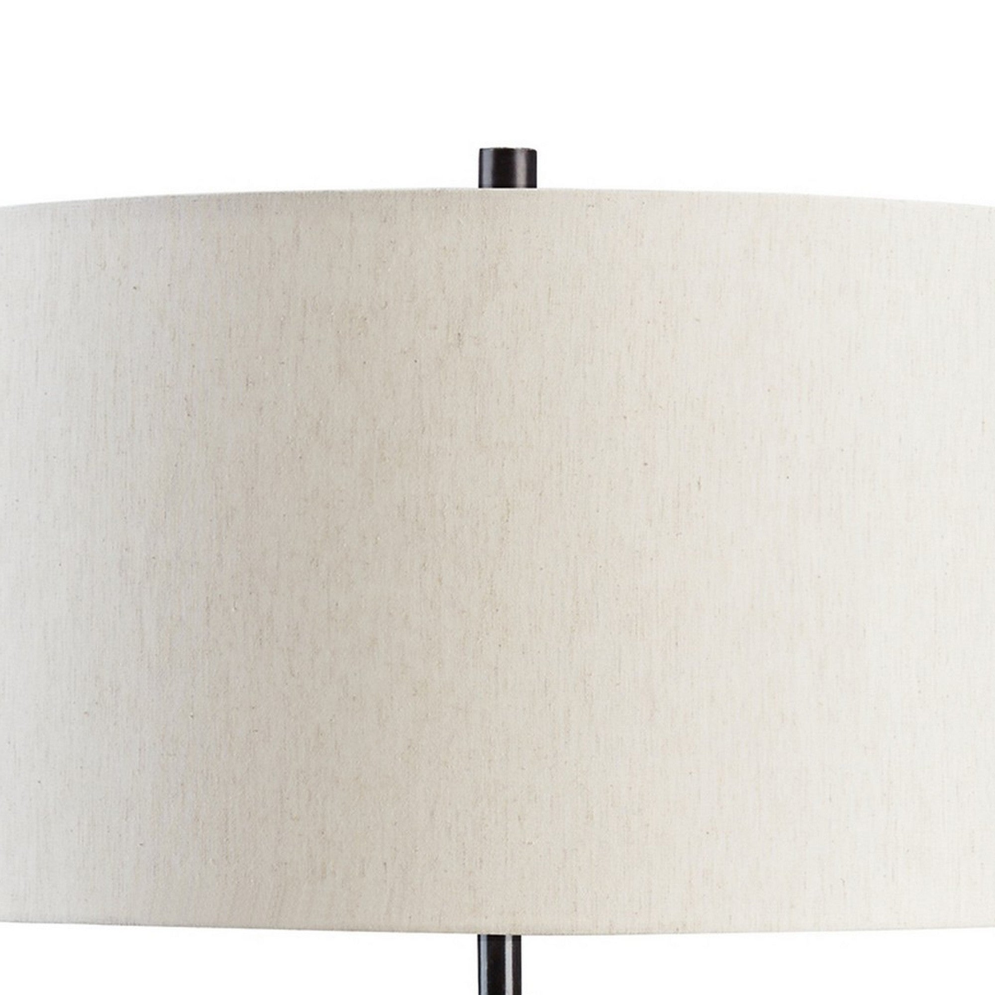 Nila 35 Inch Table Lamp Antique Black Metal 3 Way Switch Drum Shade-zoom-2