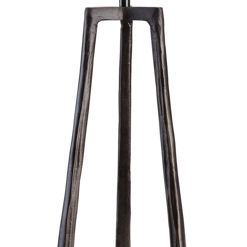 Nila 35 Inch Table Lamp Antique Black Metal 3 Way Switch Drum Shade-zoom-