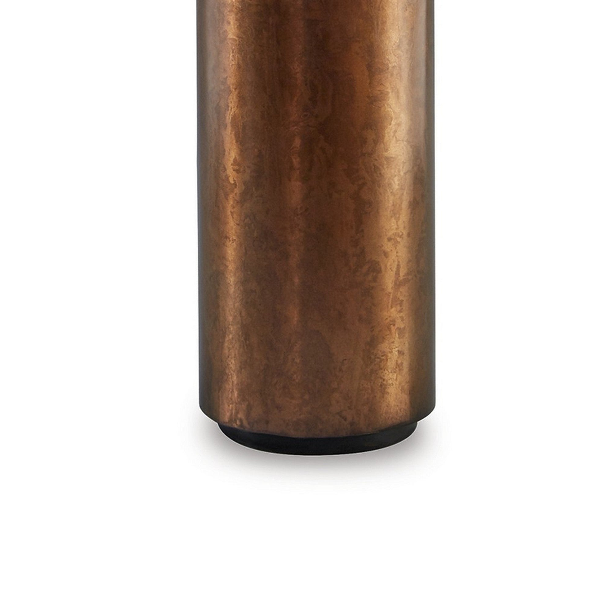 30 Inch Modern Table Lamp Cylindrical Brass Metal Base Black Drum Shade-zoom-4