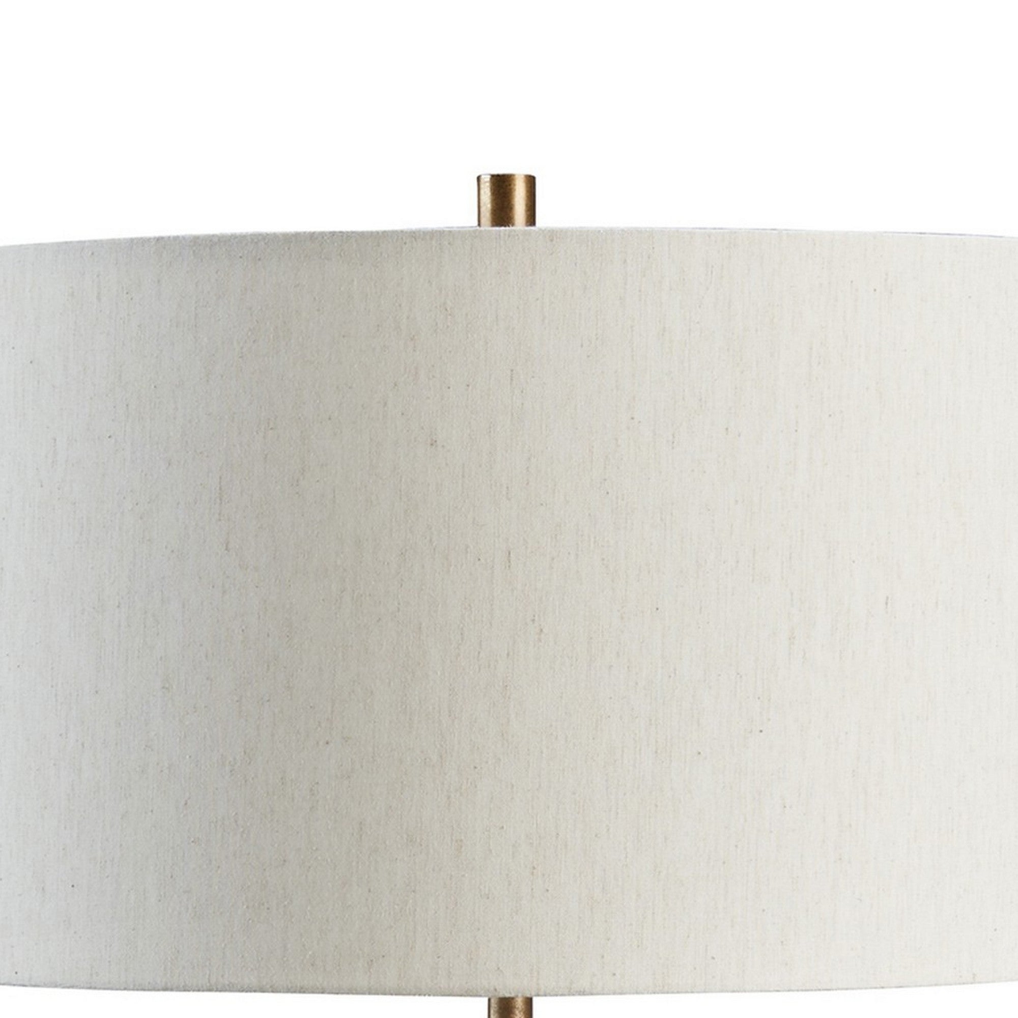 Nila 35 Inch Table Lamp Antique Brass Metal 3 Way Switch Drum Shade-zoom-2