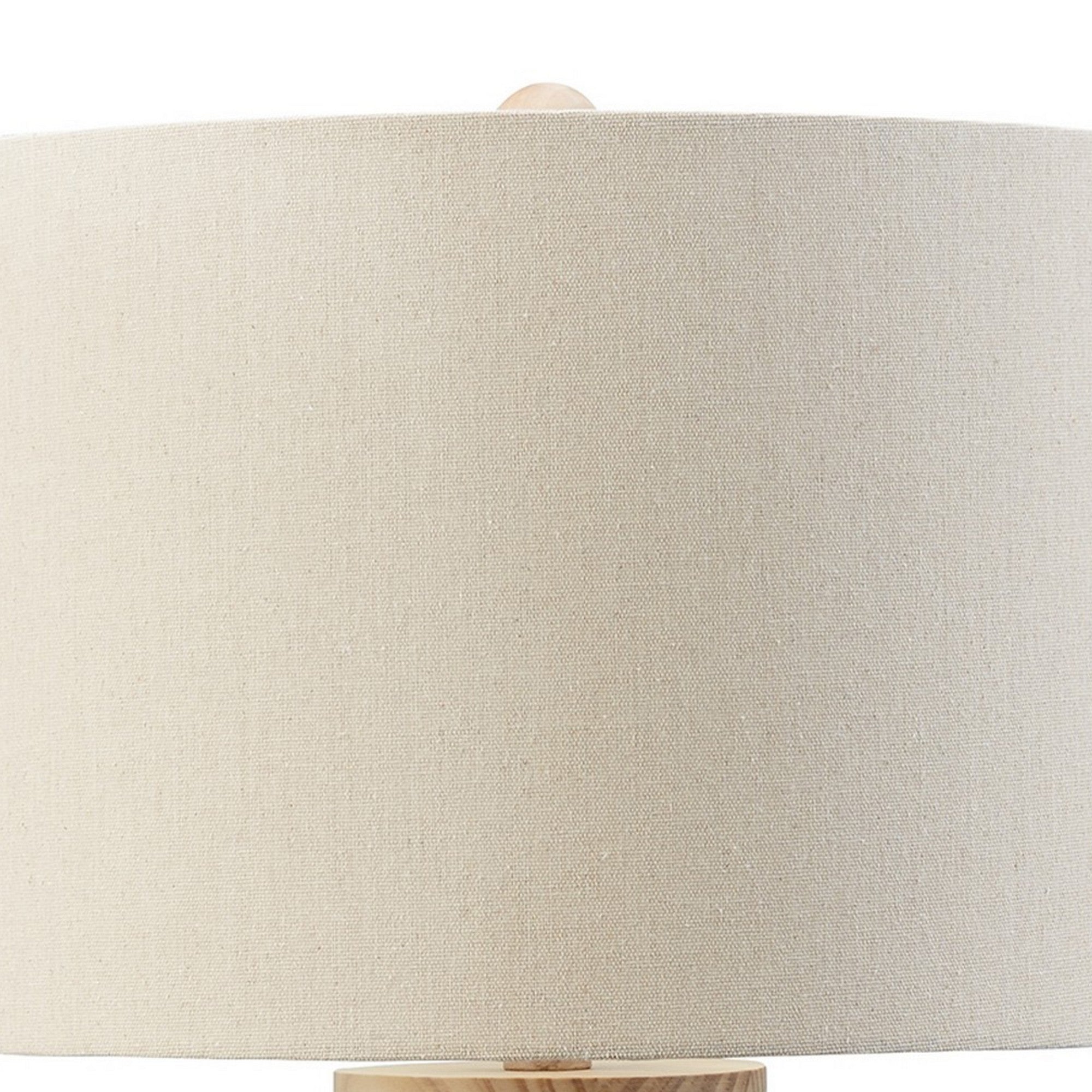 24 Inch Bohemian Table Lamp Paper Rope Hardback Fabric Shade Brown-zoom-2