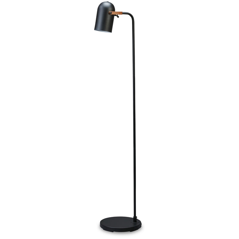 60 Inch Metal Floor Lamp Curved Design Stand Adjustable Dome Lampshade-zoom-