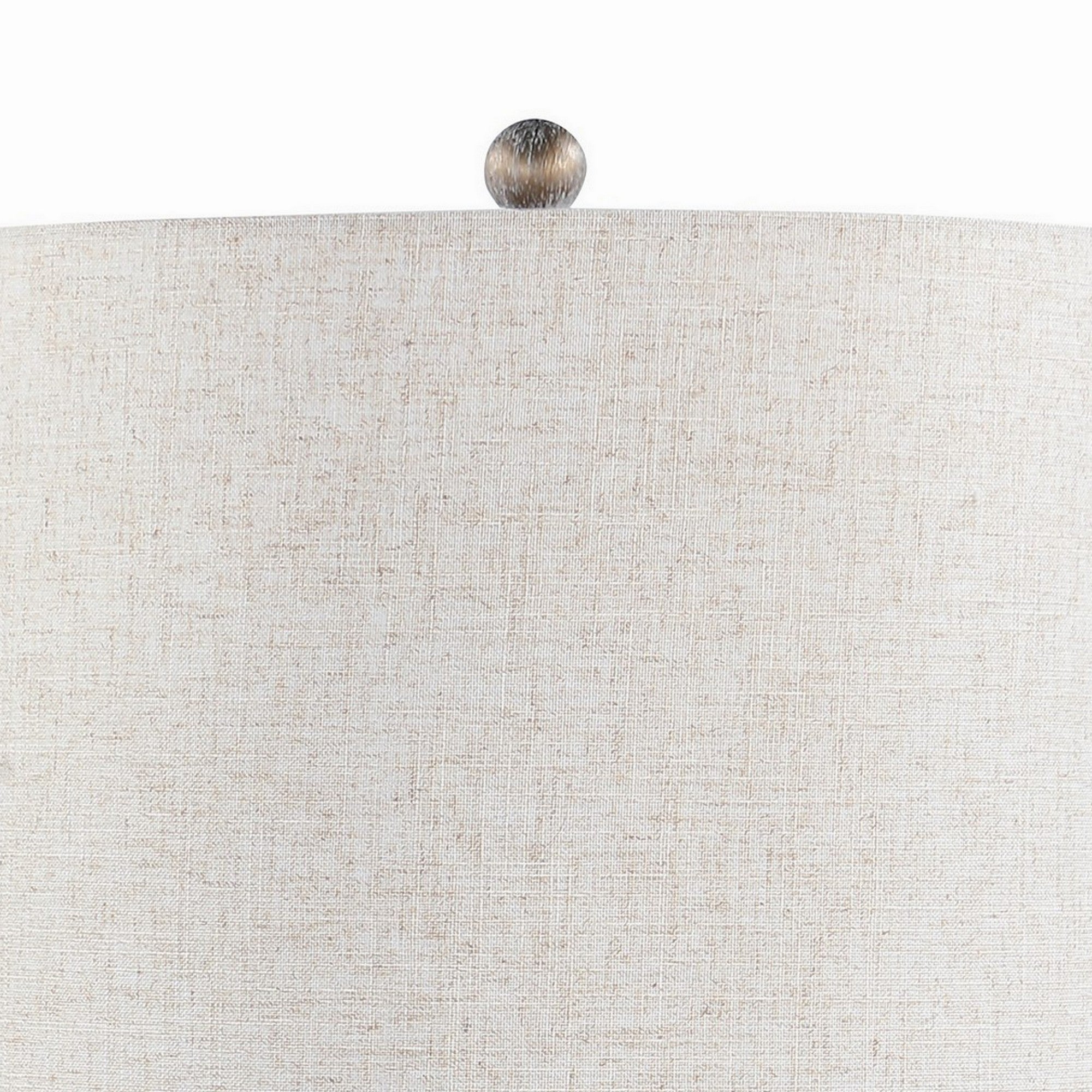 28 Inch 3 Way Table Lamp Fabric Drum Shade Vintage Gold Metal Base-zoom-2