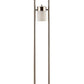 65 Inch Silver Floor Lamp 3 Horizontal Swivel Lights Frosted Glass Shade