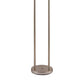 65 Inch Silver Floor Lamp 3 Horizontal Swivel Lights Frosted Glass Shade