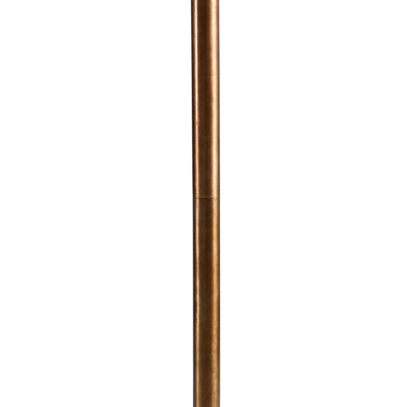 64 Inch Modern Floor Lamp Antique Brass Metal Stand Jet Black Drum Shade-zoom-