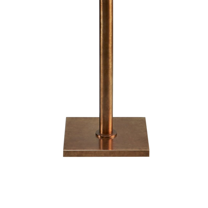 64 Inch Modern Floor Lamp Antique Brass Metal Stand Jet Black Drum Shade-zoom-