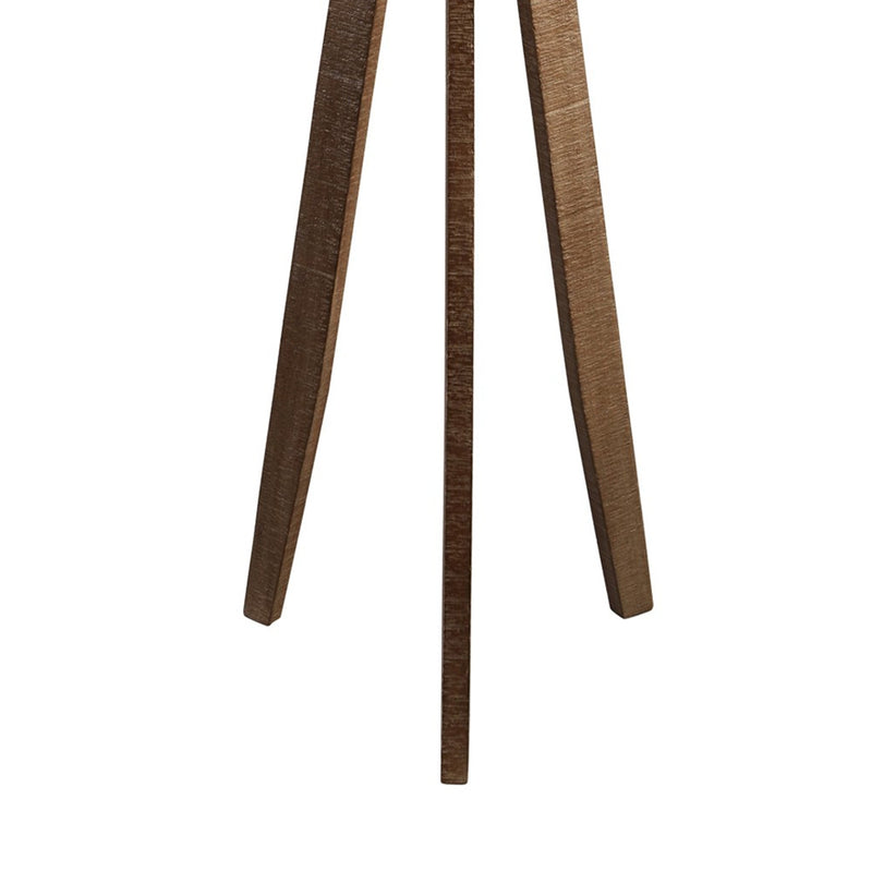 71 Inch Floor Lamp Drum Shade Wood Tripod Stand Rough Hewn Texturing-zoom-