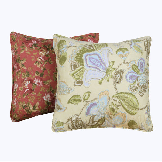 Eiger Fabric Decorative Pillow With Floral Prints Set Of 2