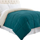 Genoa King Size Box Quilted Reversible Comforter The Urban Port Blue And Gray