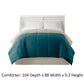 Genoa King Size Box Quilted Reversible Comforter The Urban Port Blue And Gray