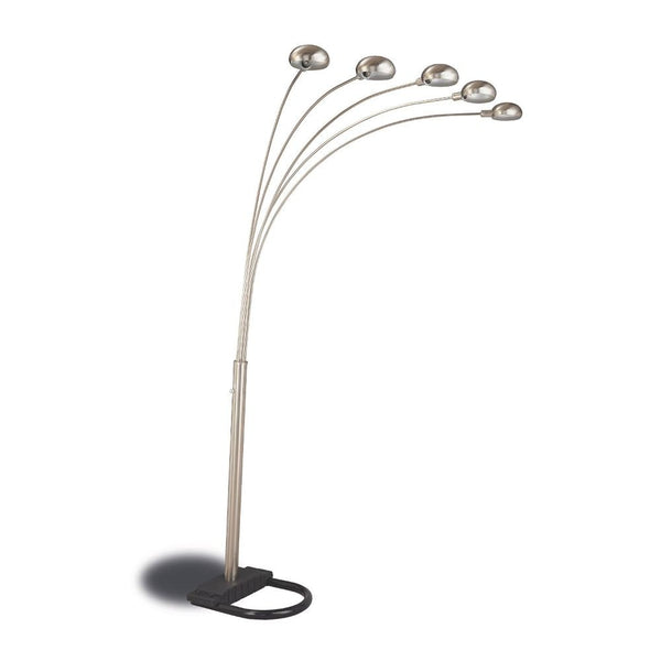 Modern Floor Lamp With Black Bottom Base Chrome