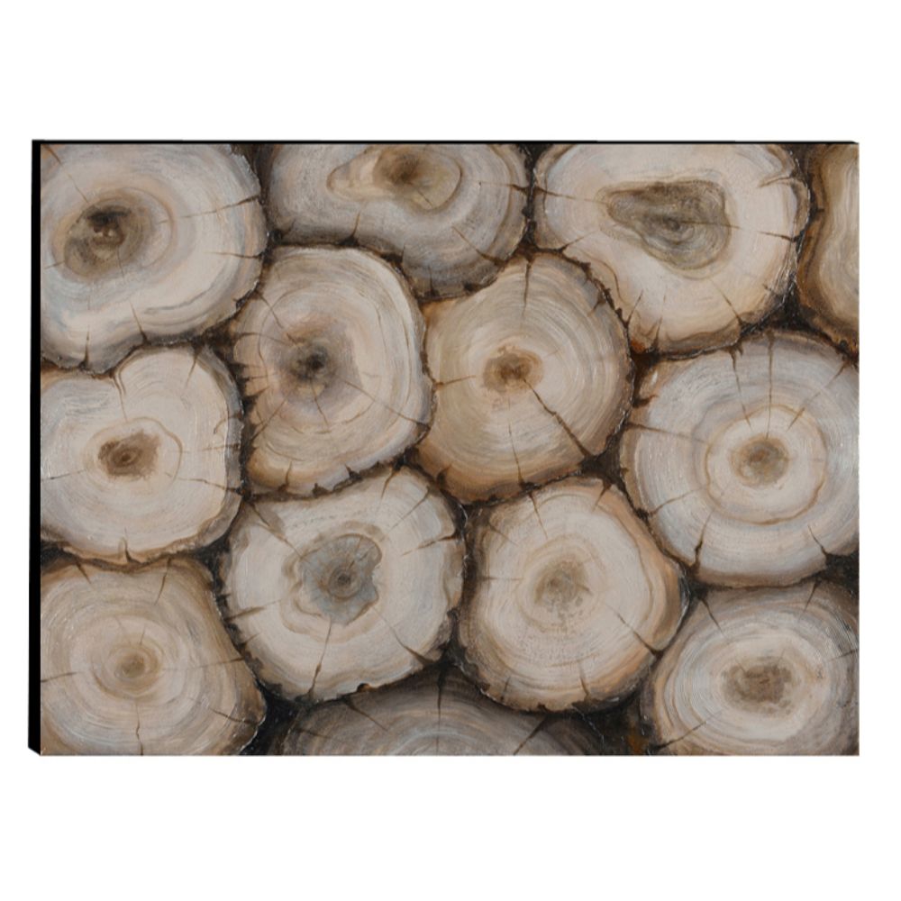 Captivating Tree Trunk Wooden Wall Art Decor Multicolor-zoom-1