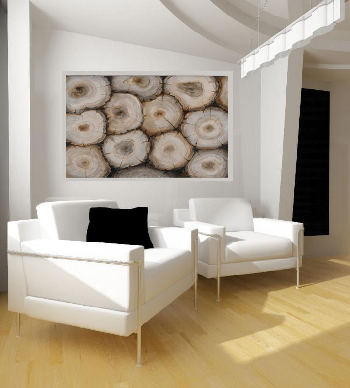 Captivating Tree Trunk Wooden Wall Art Decor Multicolor-zoom-
