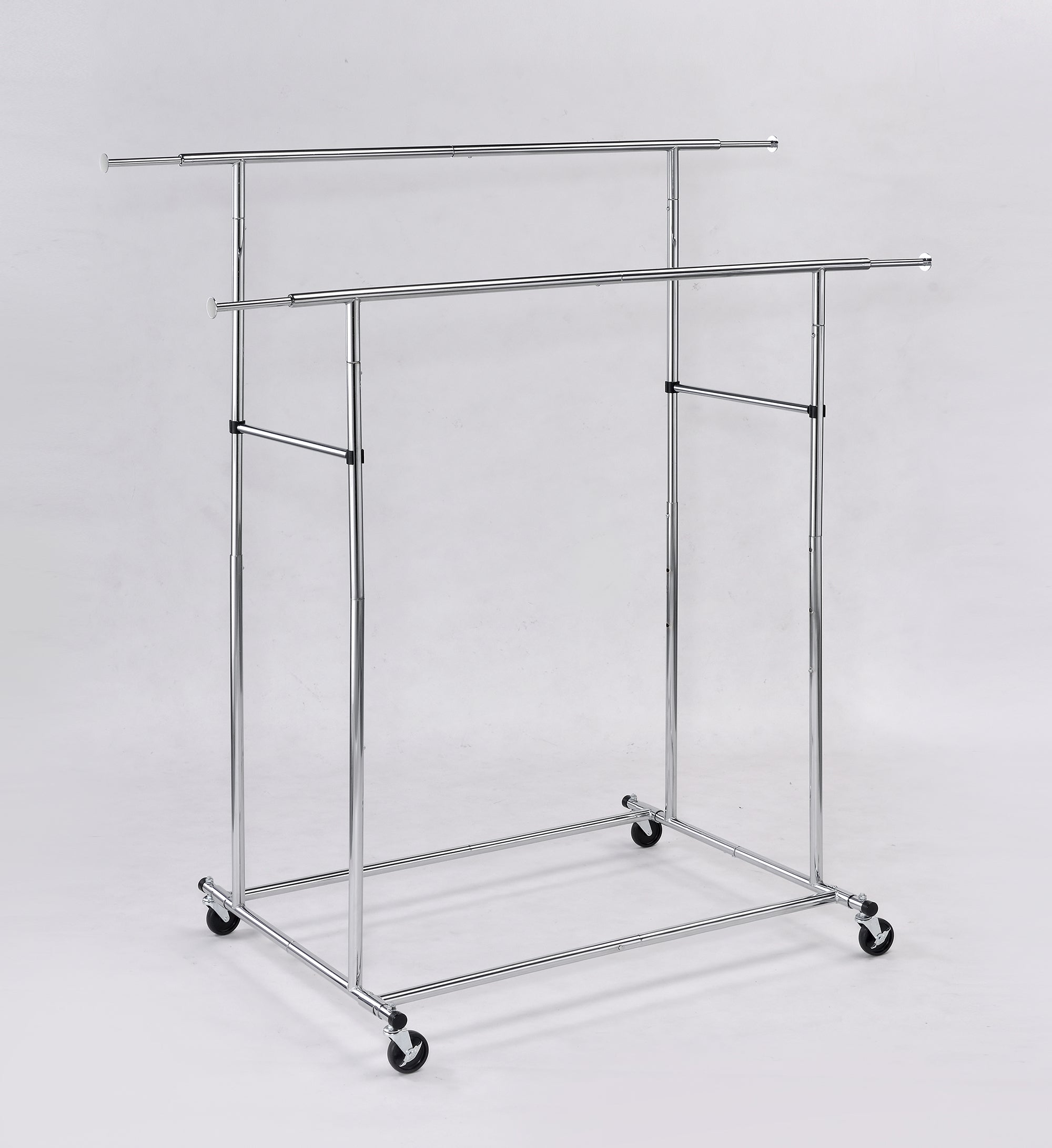 65" In Dual Bar Adjustable Industrial Garment Rack-zoom-4