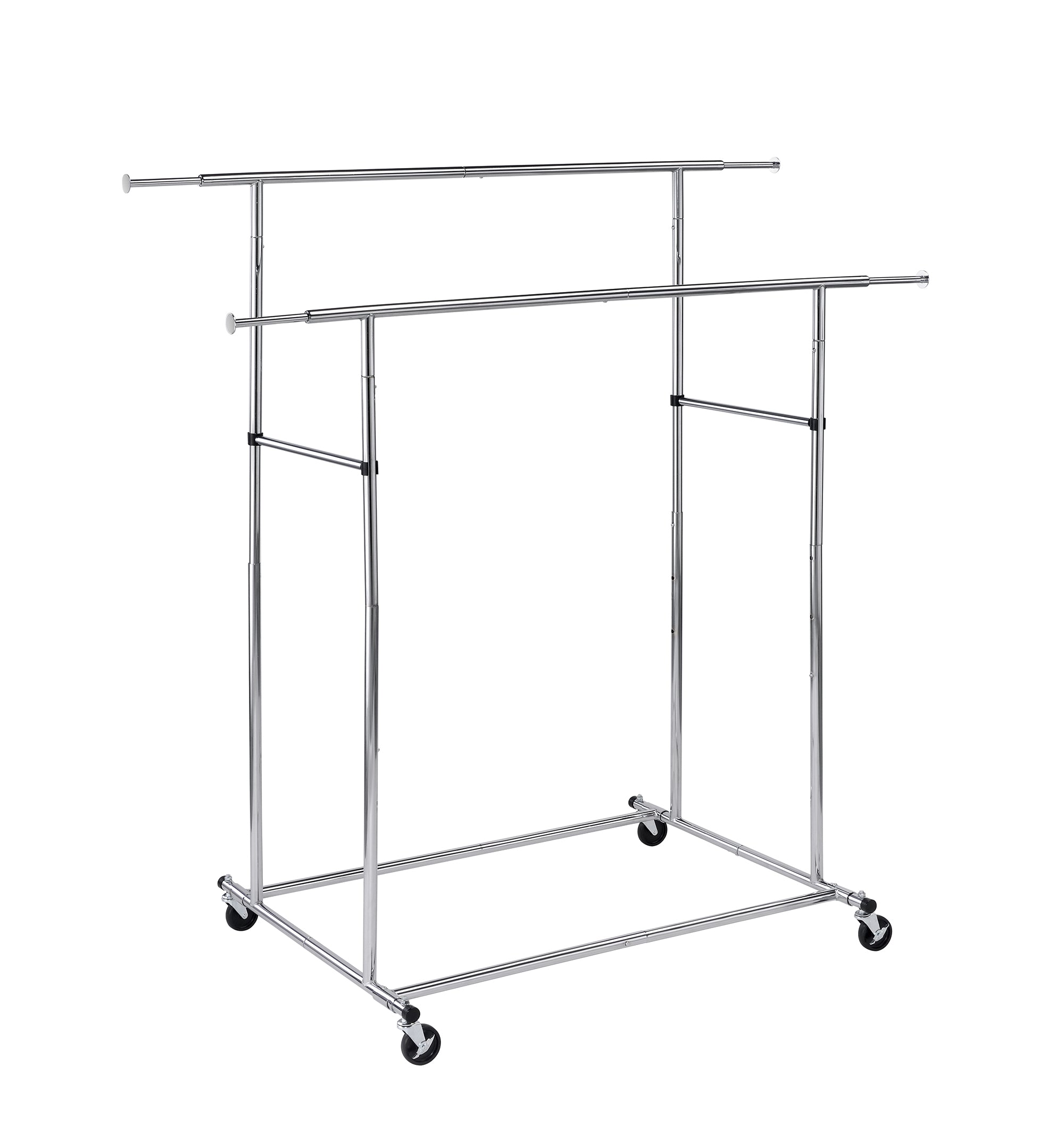 65" In Dual Bar Adjustable Industrial Garment Rack-zoom-2